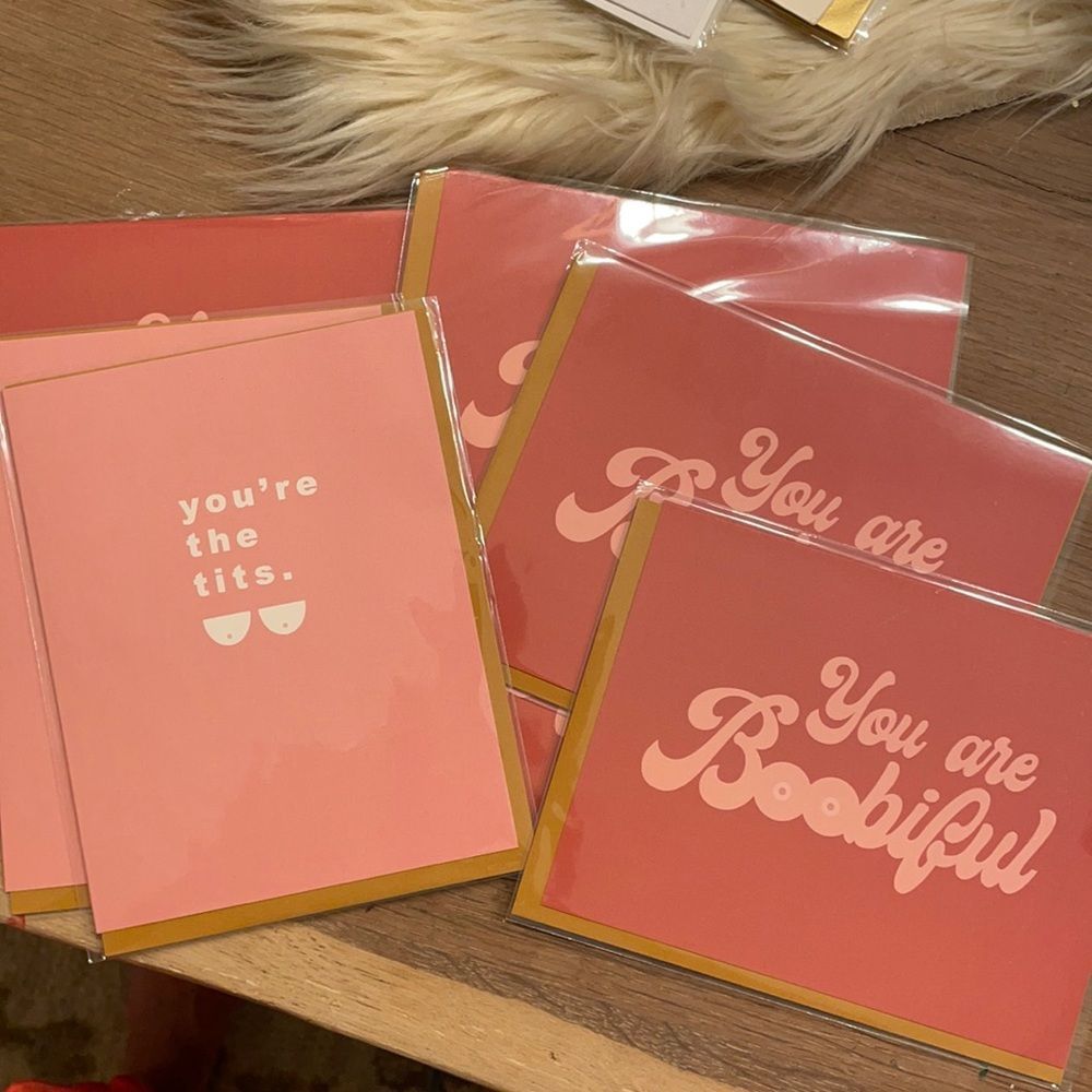 NWT breast support cards (humor)